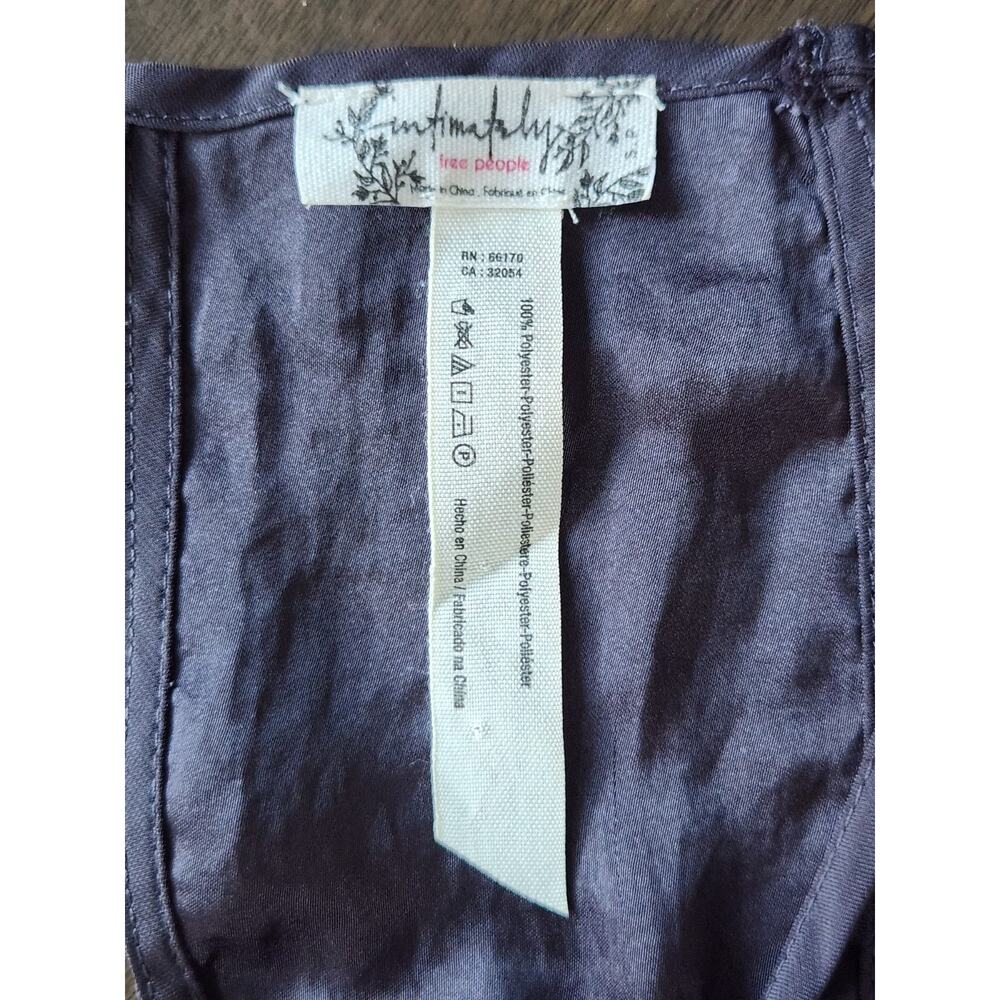 Intimately Free People Raven Slip Dress Racer Back Size S Gray Tiered Ruffle Hem - Picture 5 of 7
